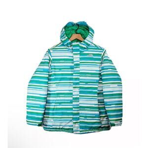 The North Face Girl’s (Sz M 10-12) Winter Snow Jacket Blue/Green RARE!